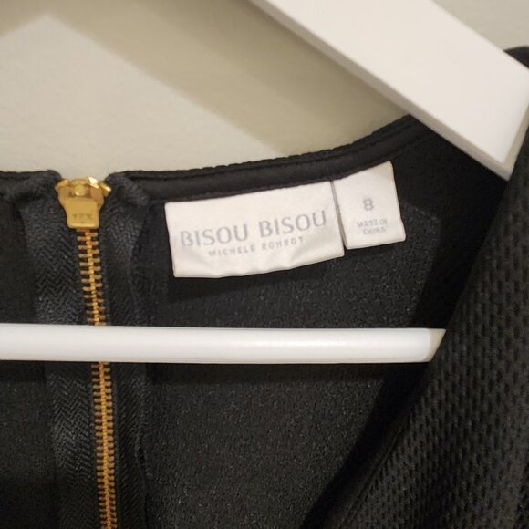 Bisou Bisou Michele Bohbot Black Dress - Size 8 - Picture 3 of 6